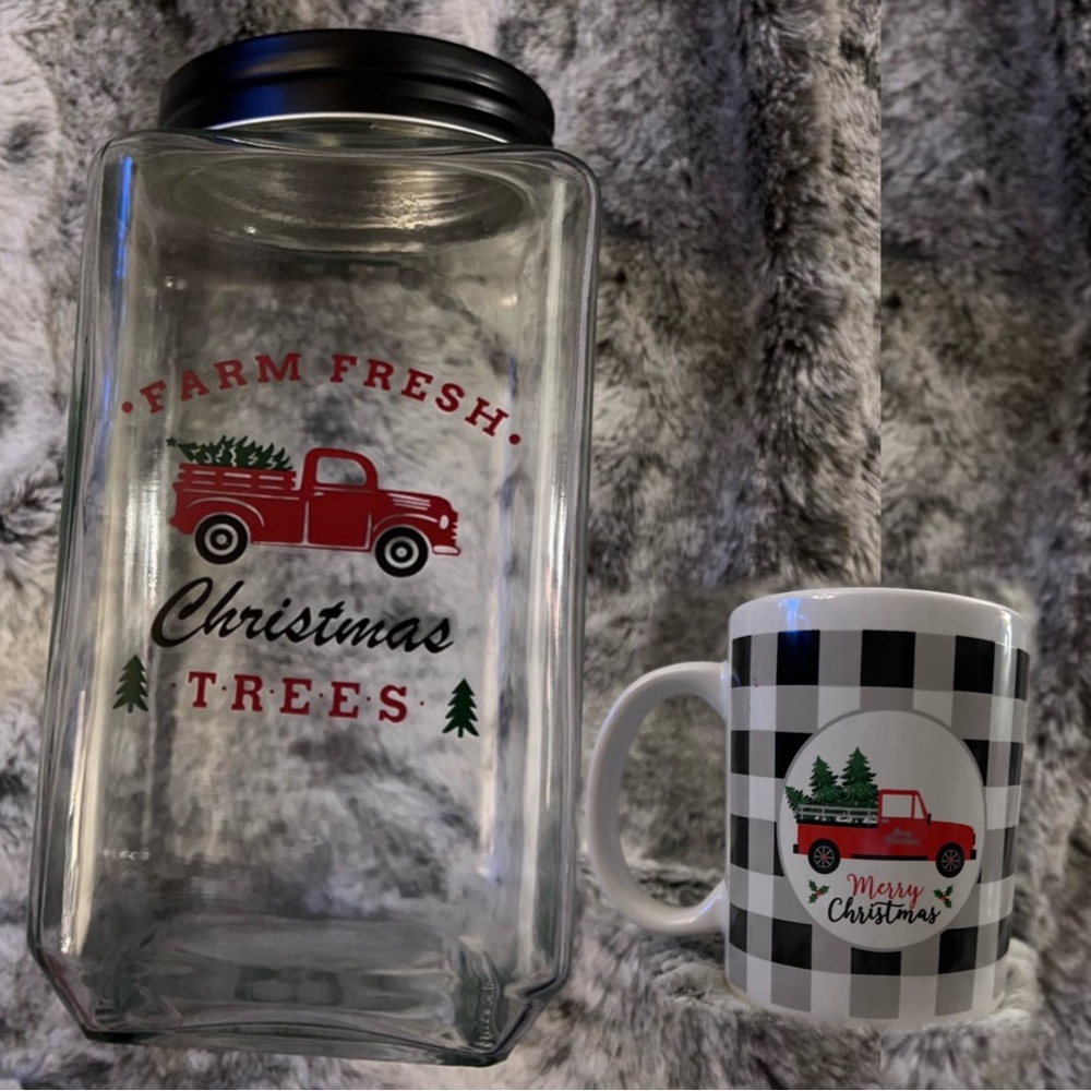 Farm Truck Winter Mug and Canister